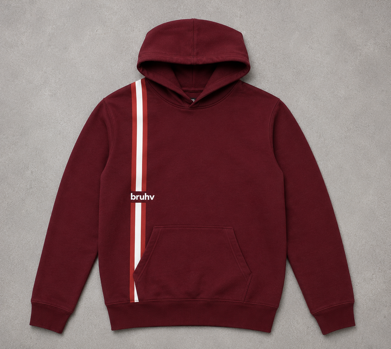 BRUHV Crimson Stripe Hoodie