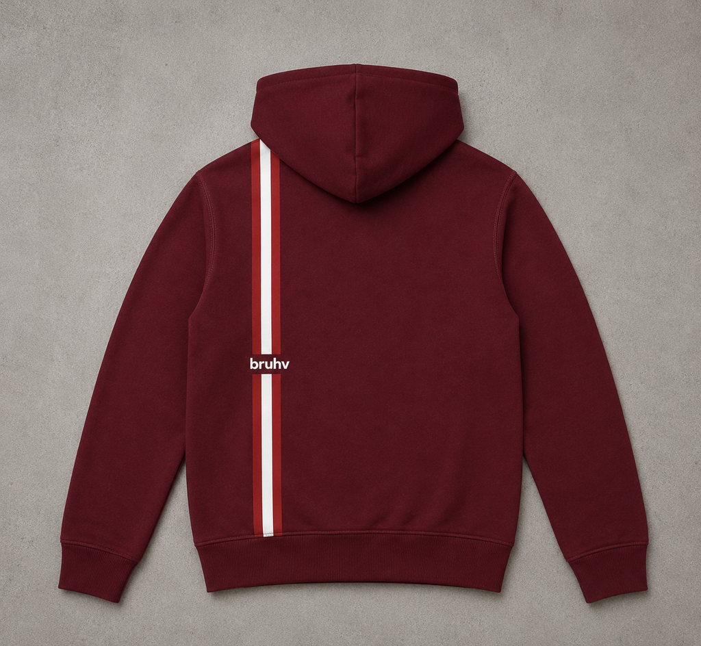 BRUHV Crimson Stripe Hoodie