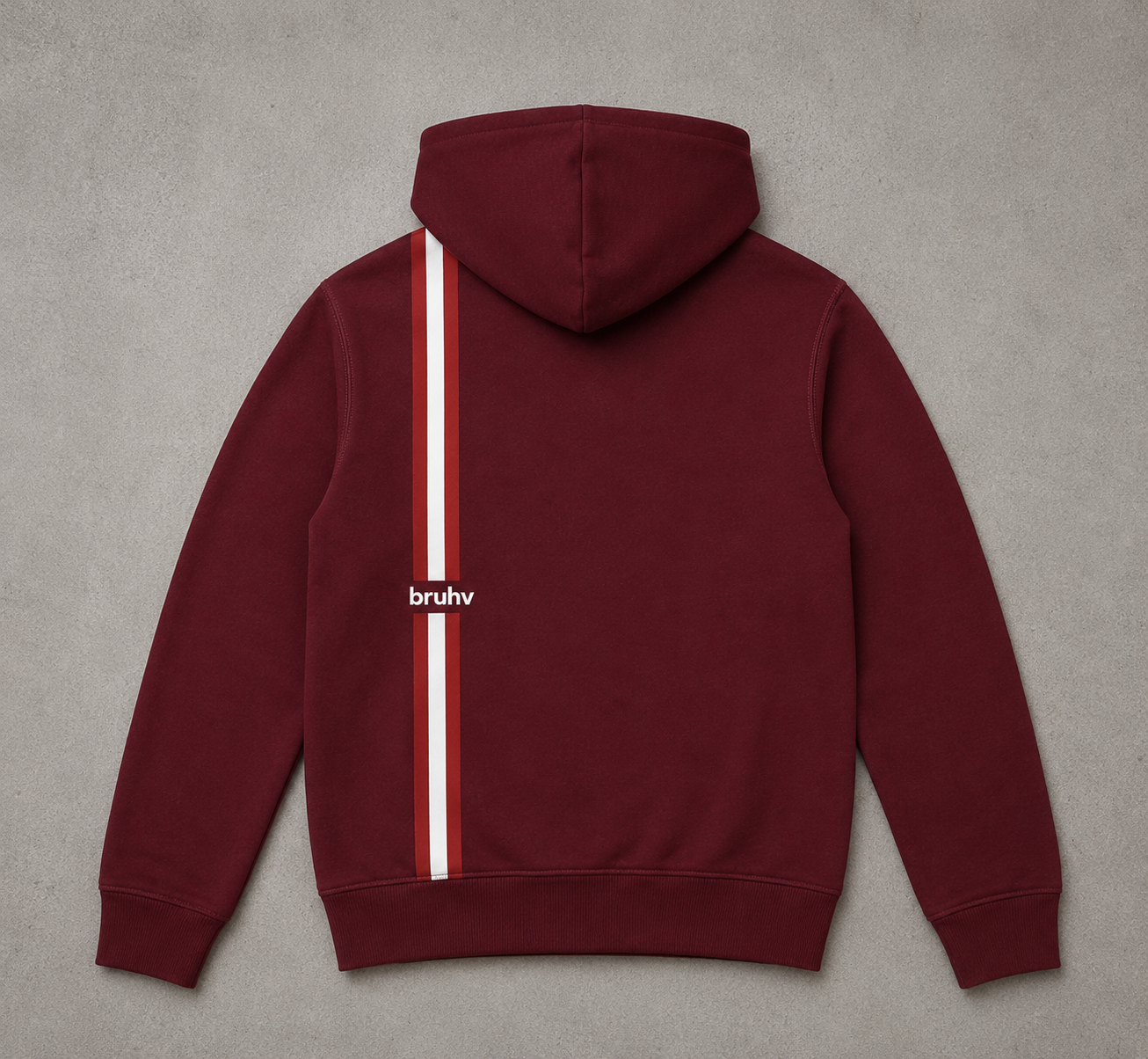 BRUHV Crimson Stripe Hoodie