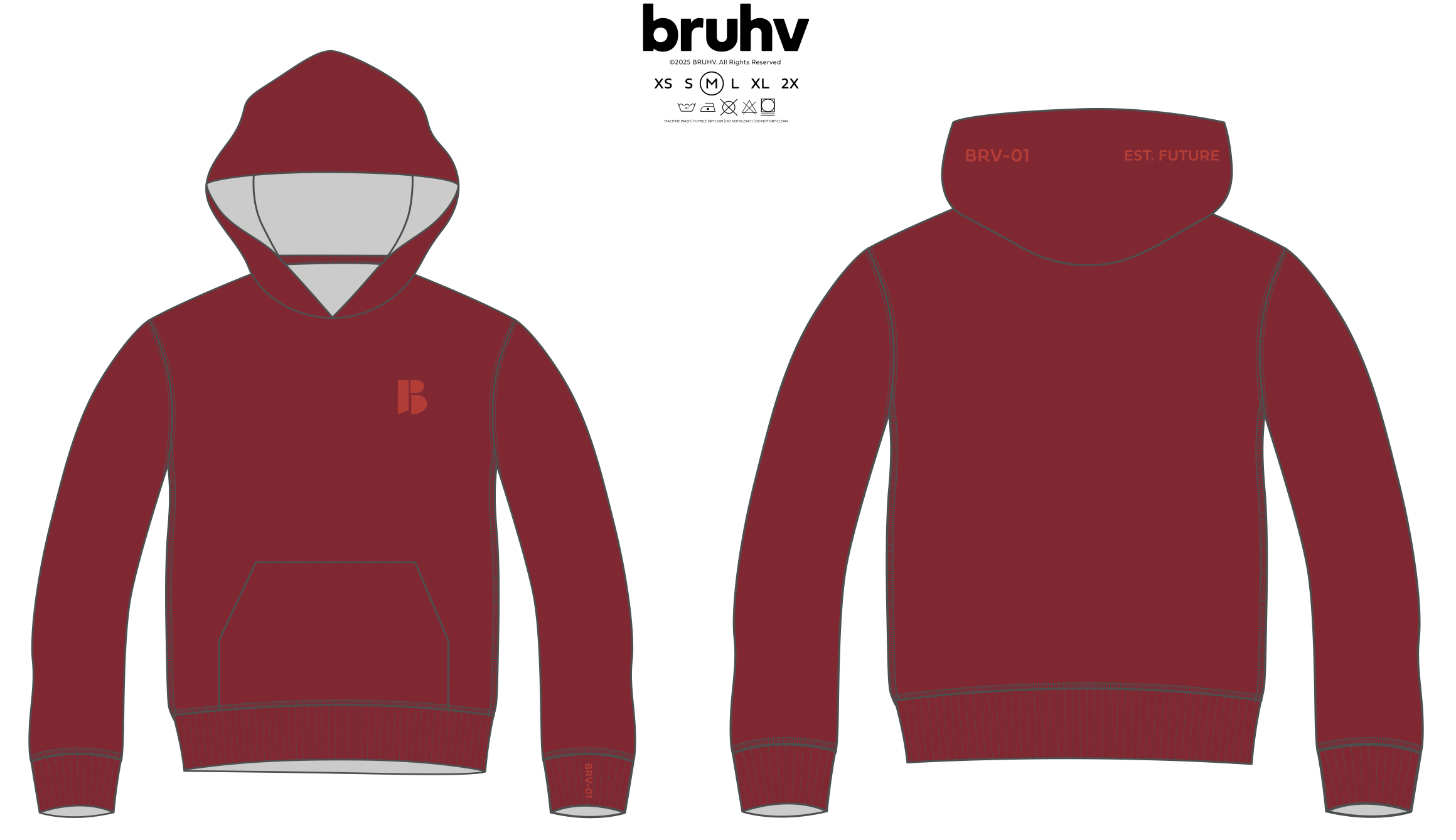 BRUHV Crimson BRV-01 Hoodie