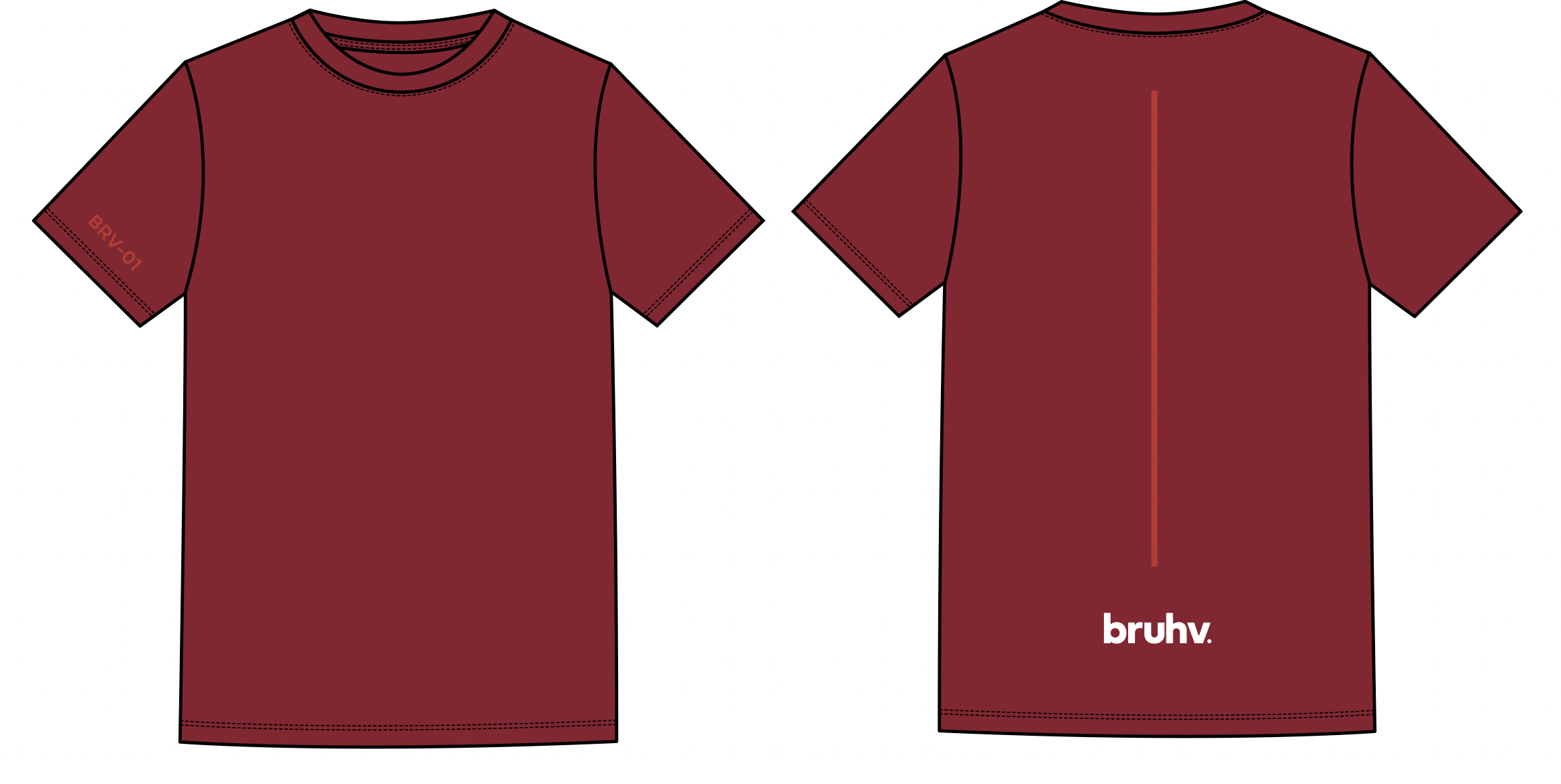 BRUHV Crimson Backline Tee