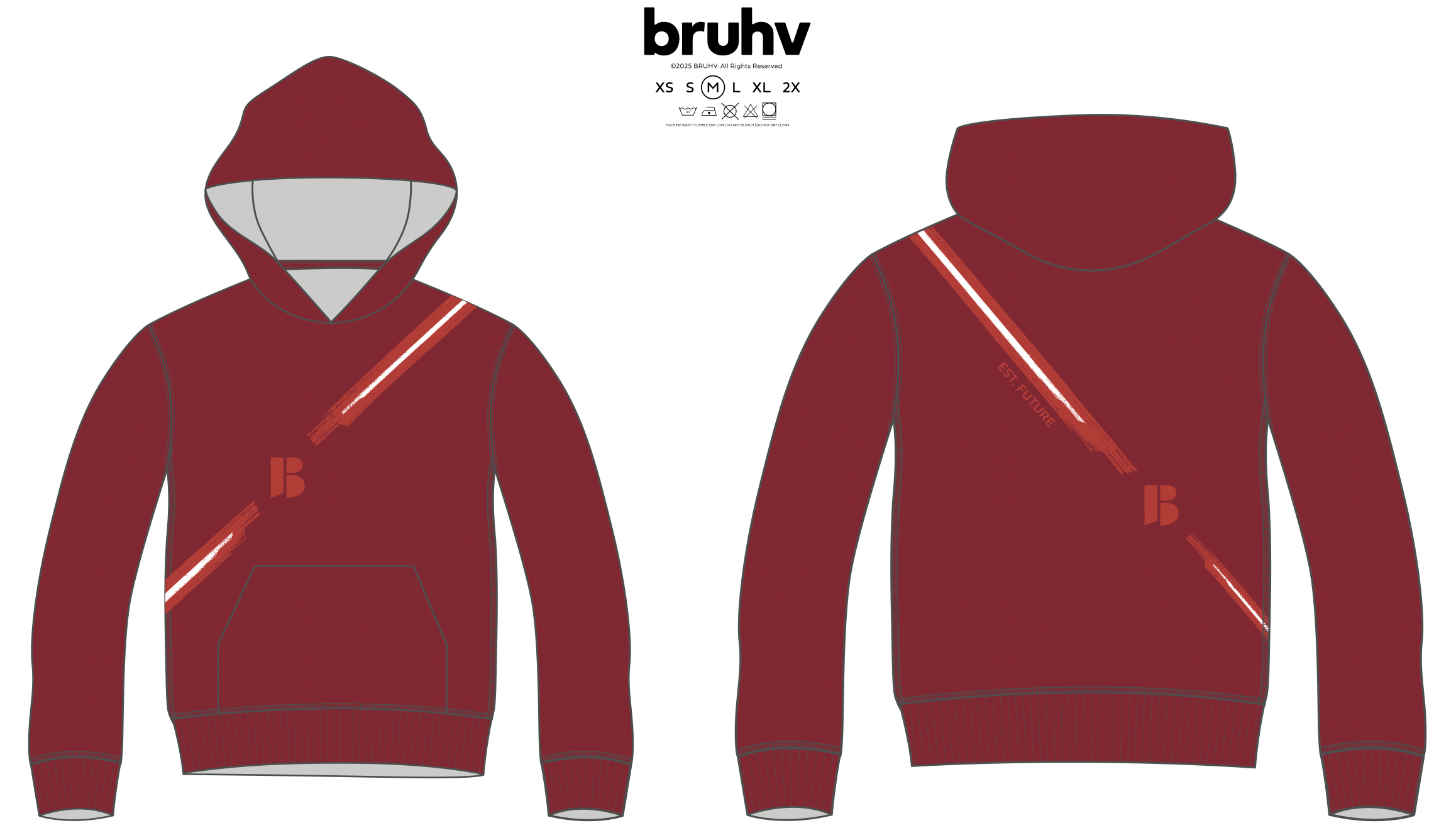 BRUHV Crimson Bolt Hoodie