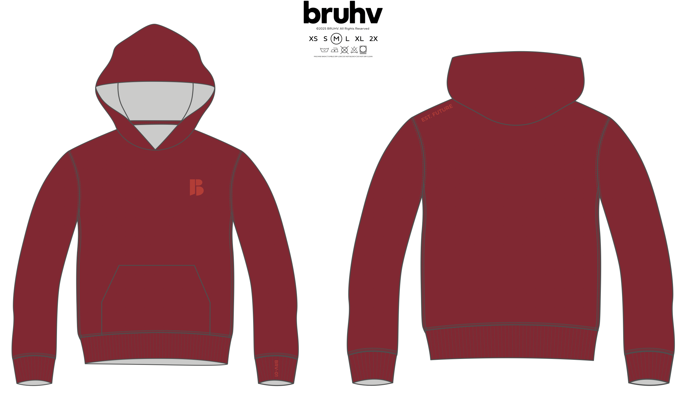 BRUHV Crimson Future Hoodie