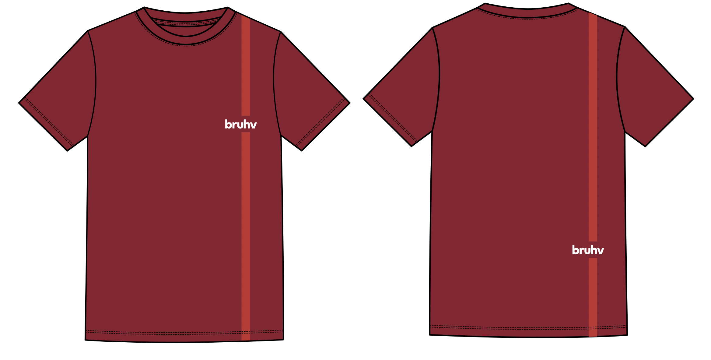 BRUHV Crimson Stripe Tee