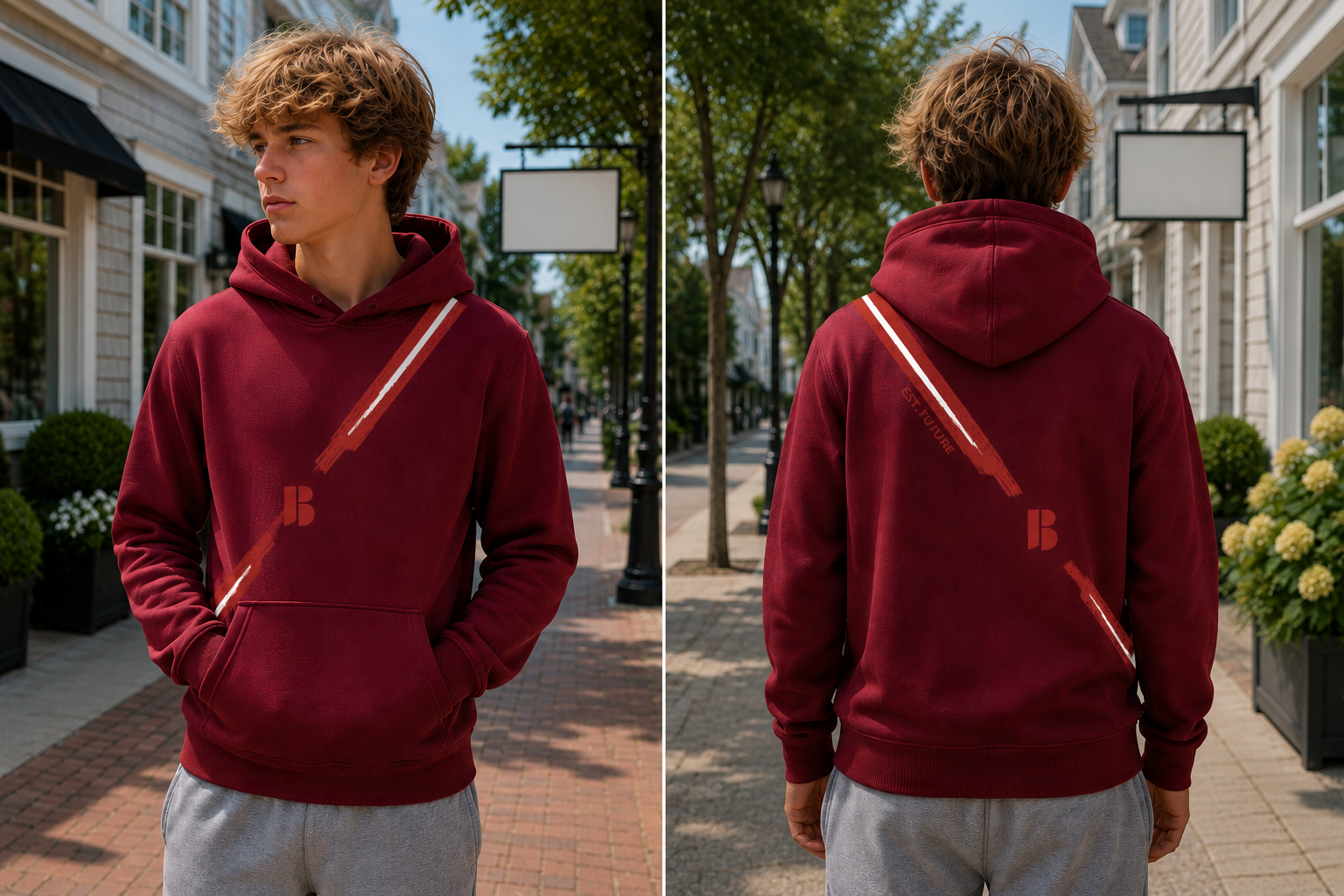 BRUHV Crimson Bolt Hoodie