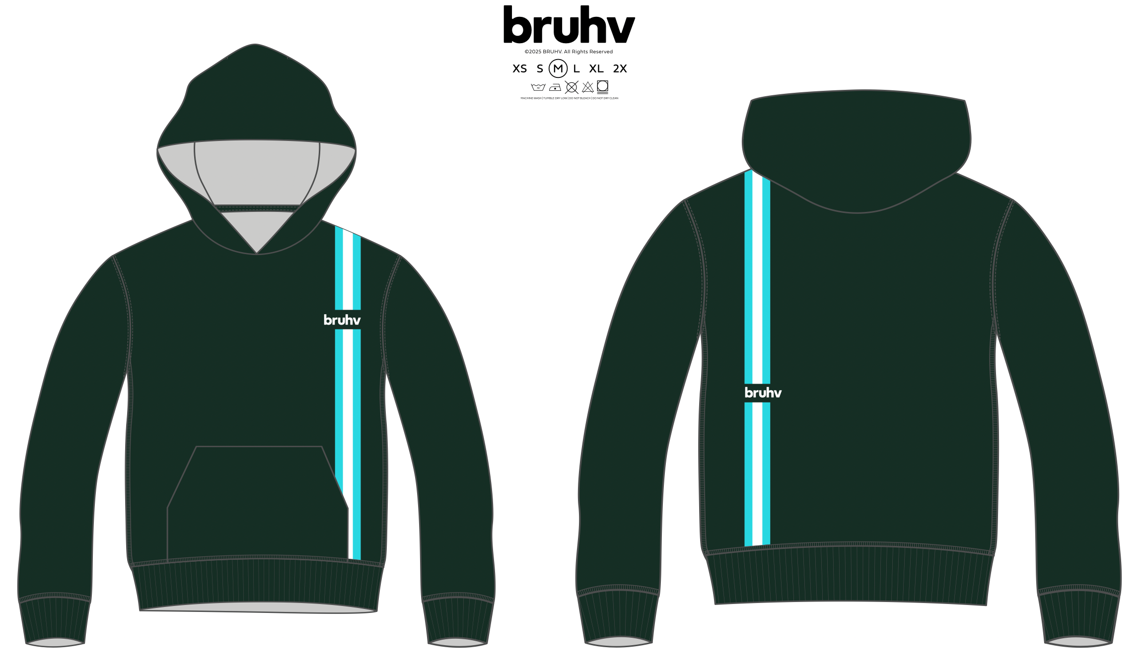 BRUHV Forest Stripe Hoodie