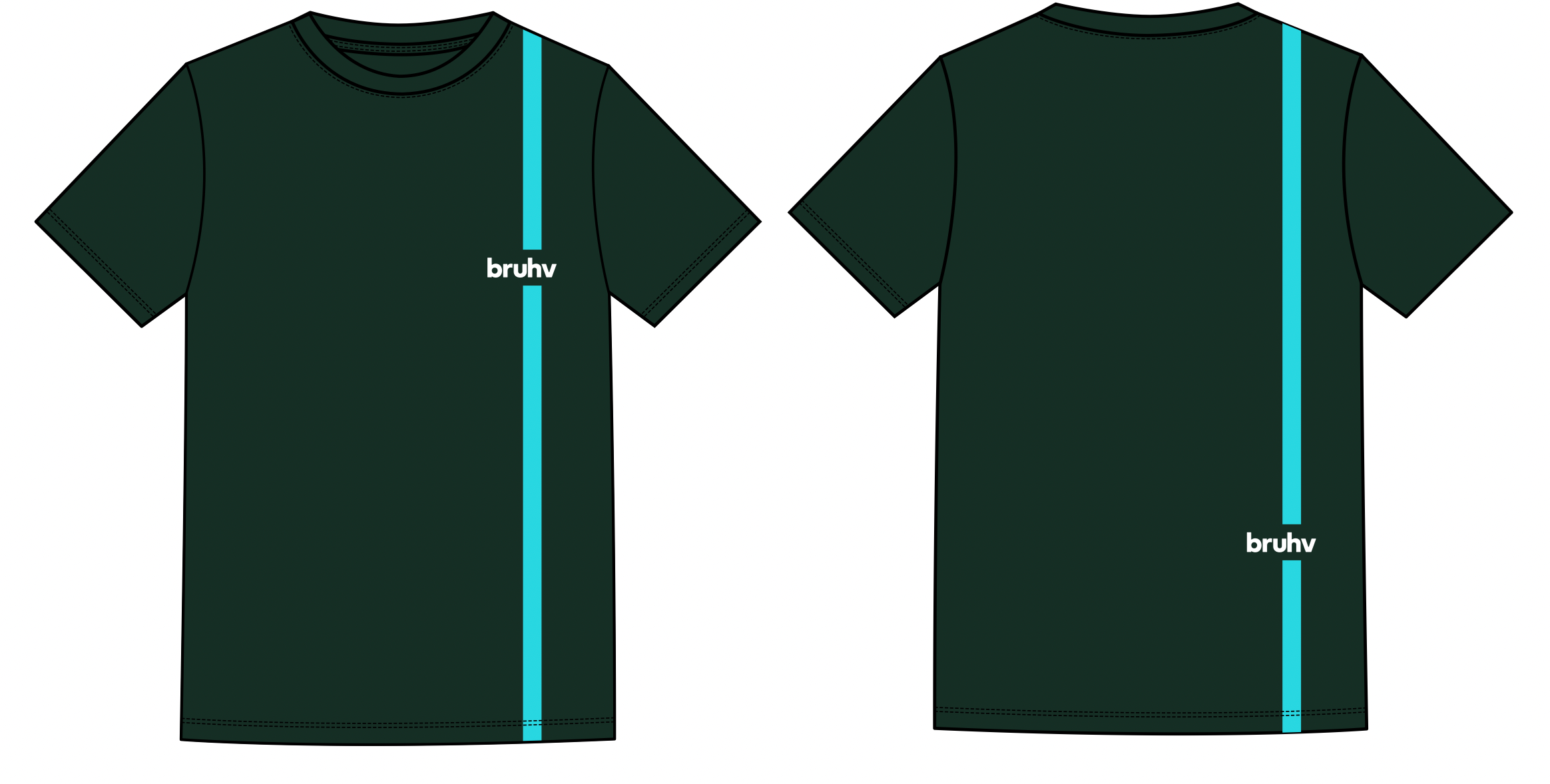 BRUHV Forest Stripe Tee