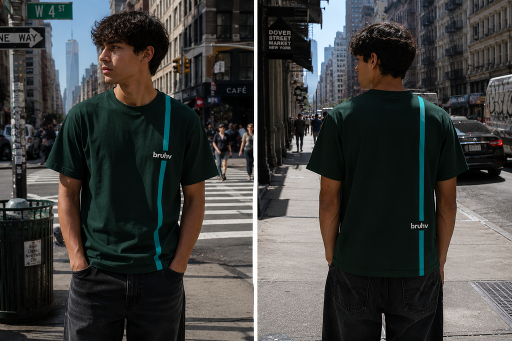 BRUHV Forest Stripe Tee