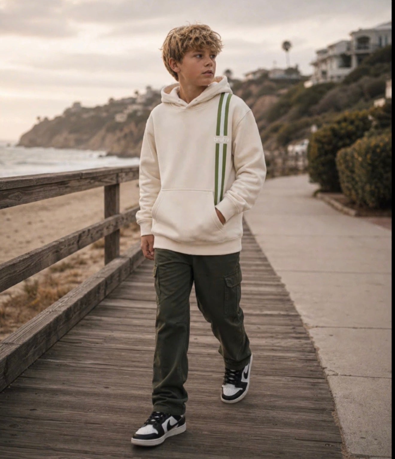 BRUHV Sand Stripe Hoodie