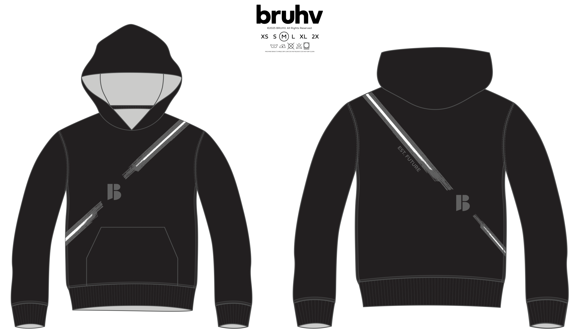 BRUHV Midnight Bolt Hoodie