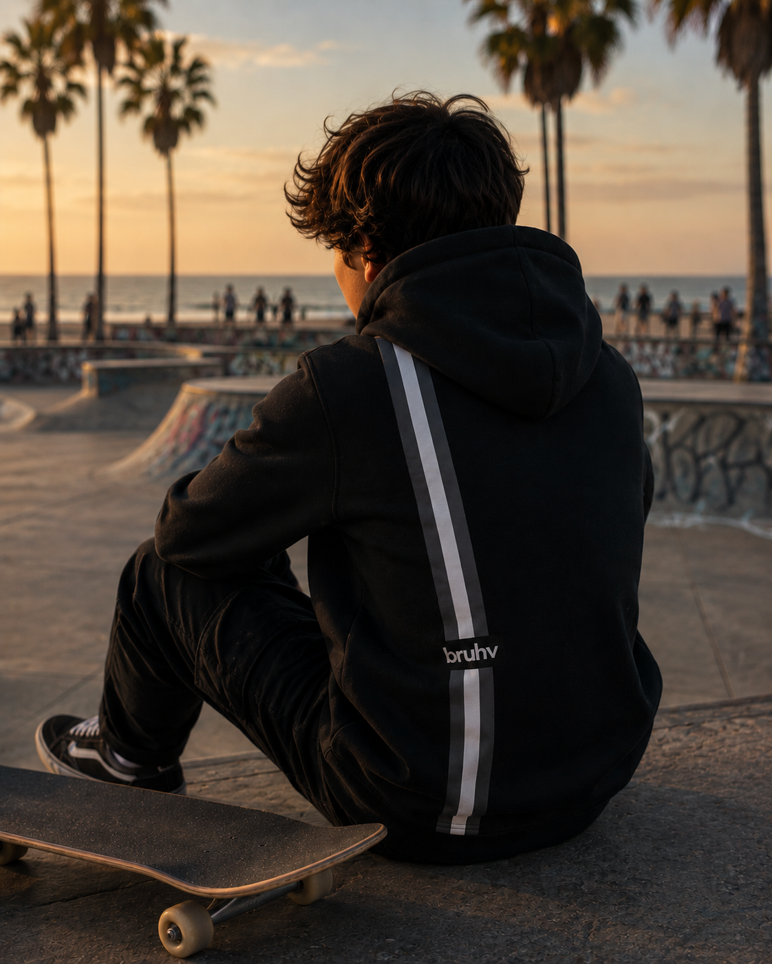 BRUHV Midnight Stripe Hoodie