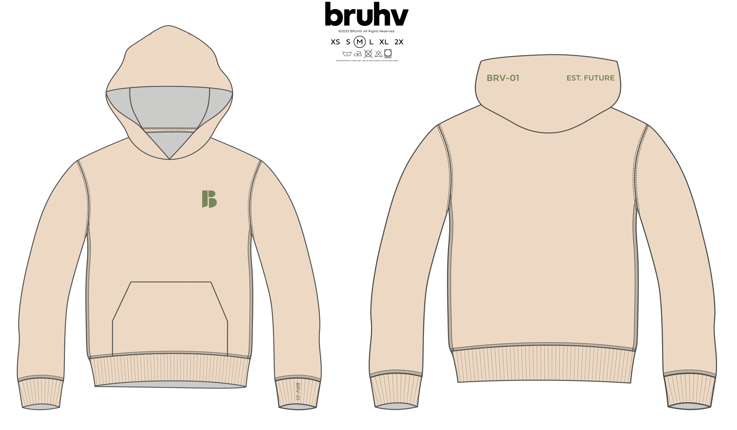 BRUHV Sand BRV-01 Hoodie