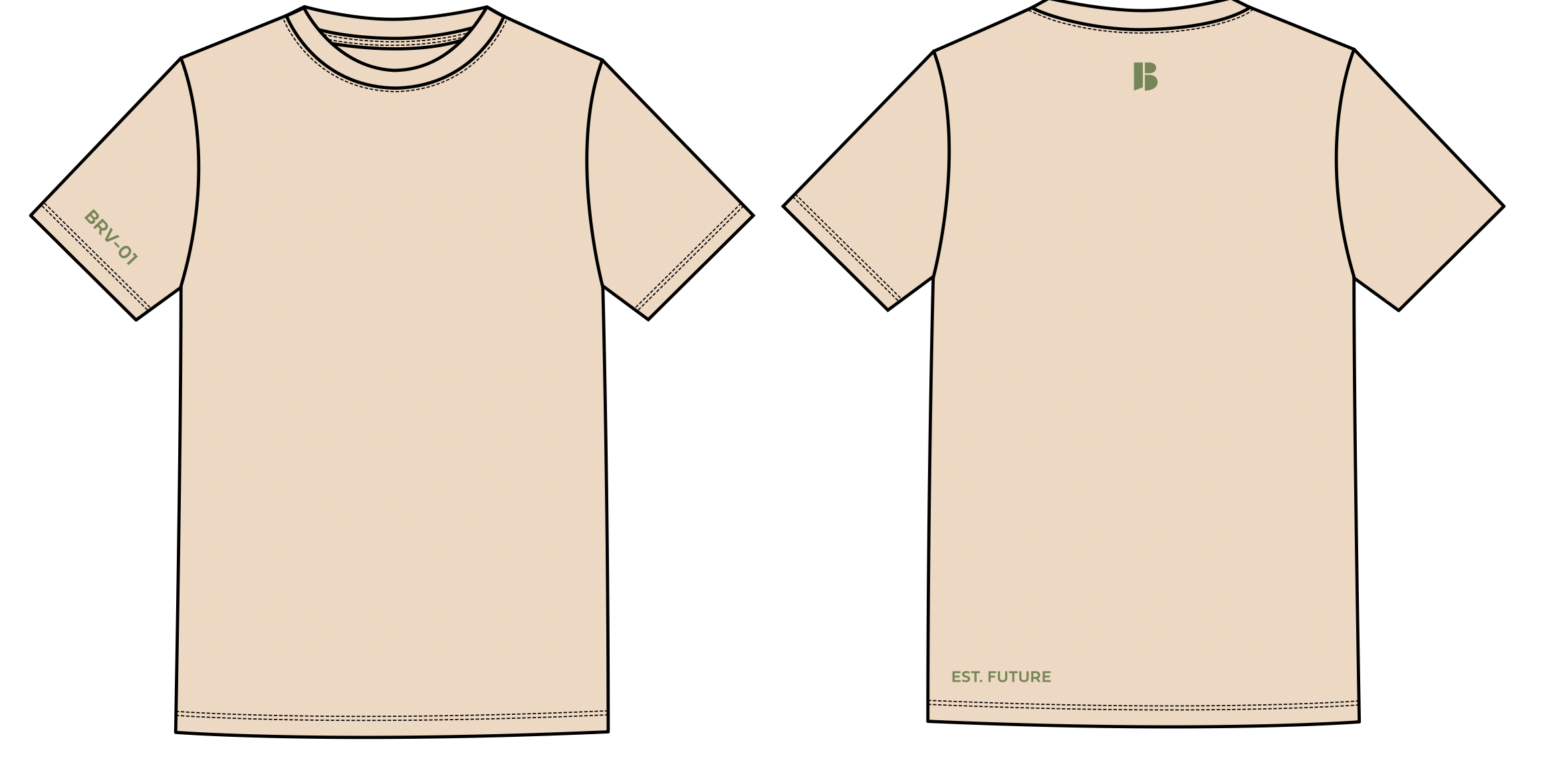 BRUHV Sand BRV-01 Sleeve Tee