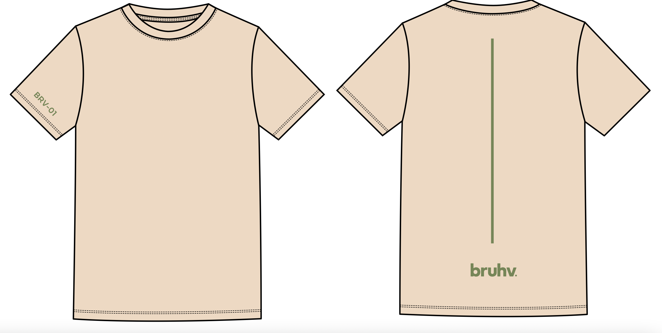 BRUHV Sand Backline Tee